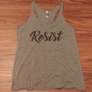 NEXT LEVEL PROTEST IN "RESIST"  TANK TOP